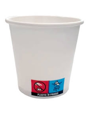 Pahare carton 4 OZ, Albe, 120ml, 25buc/set