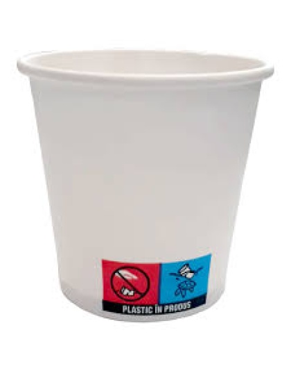 Pahare carton 4 OZ, Albe, 120ml, 25buc/set Pahare carton 4 OZ, Albe, 120ml, 25buc/set