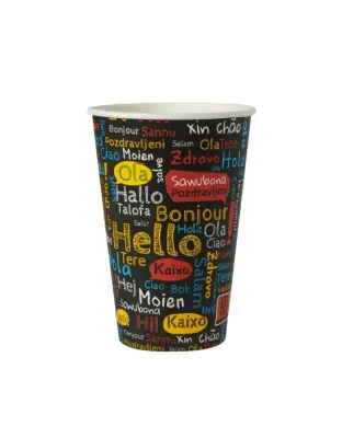 Pahare carton color 12 oz, 25buc/set