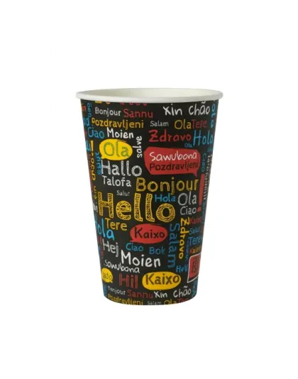 Pahare carton color 12 oz, 25buc/set Pahare carton color 12 oz, 25buc/set