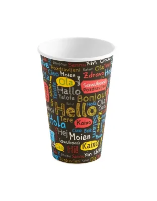 Pahare carton color 16 oz 450ml, 25buc/set